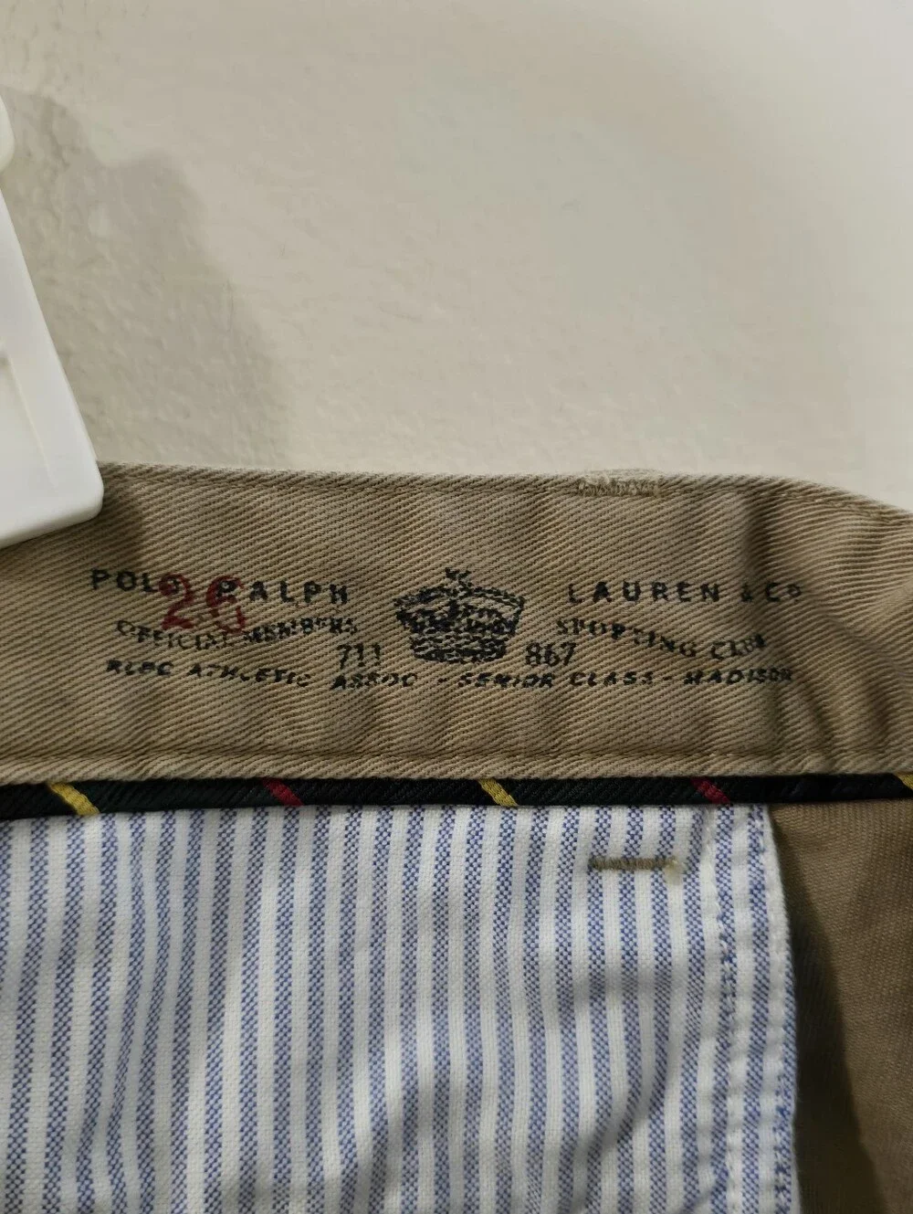 Polo Ralph Lauren Polo Chino Shorts Men's Size 34 Khaki Pleated 100% Cotton